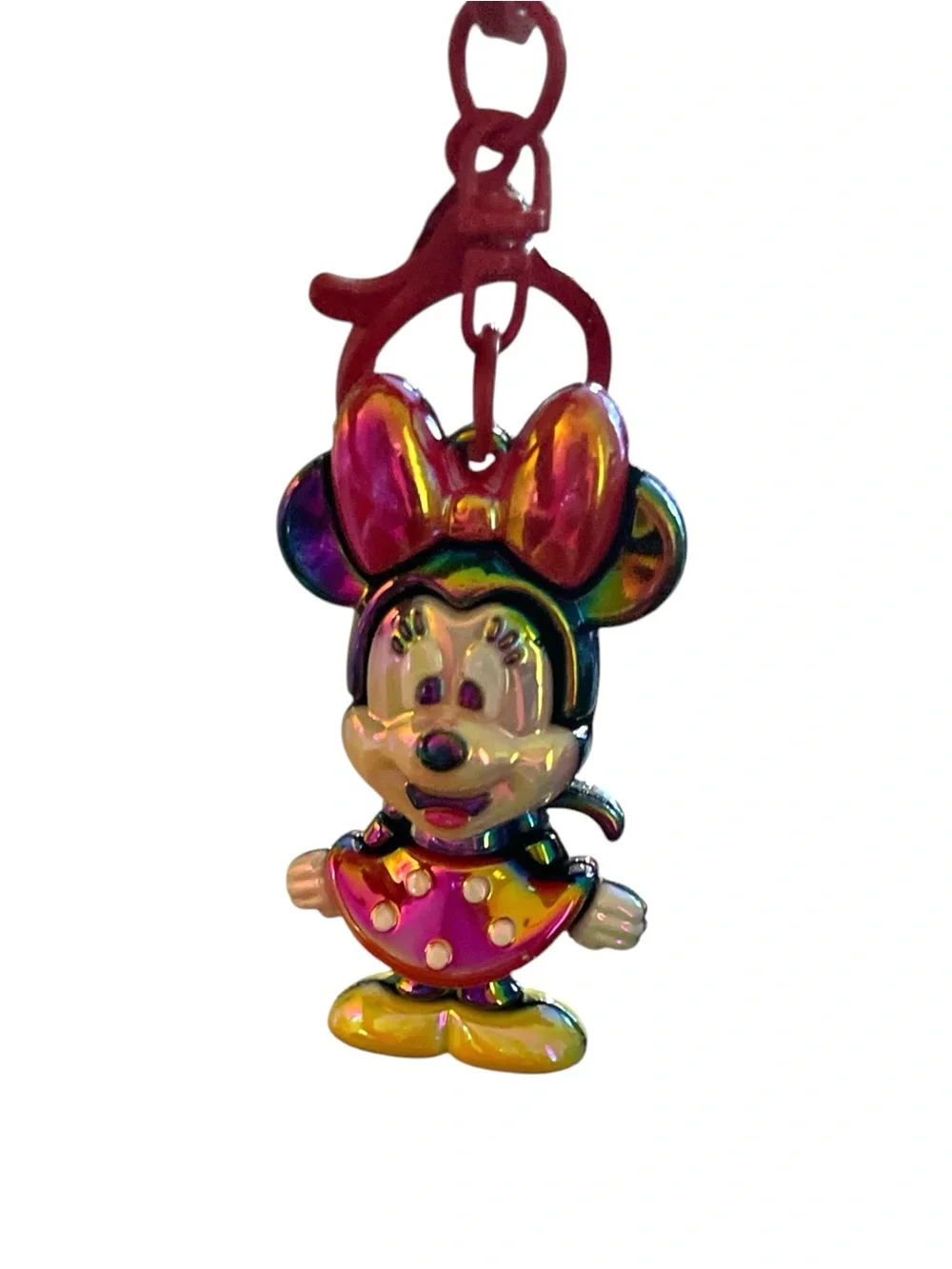 MINNIE MOUSE 3D IRIDESCENT BAG CHARM KEYCHAIN